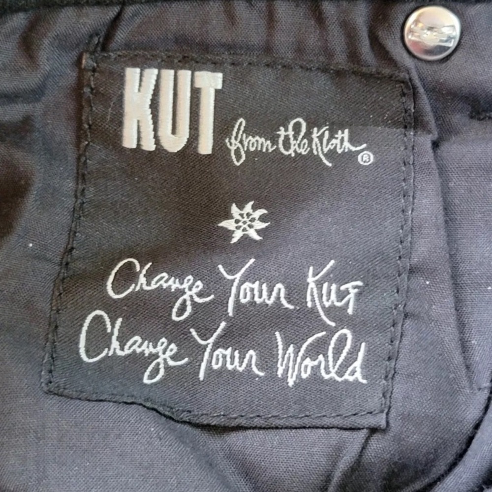 KUT from the Kloth Diana Skinny Jeans Black Pants Size 6 Womens Stretch - Picture 11 of 15